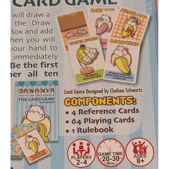 New Japanime Bananya Card Games Kitty Who Loves In A Banana Cute The Cat Sealed - Picture 5 of 12